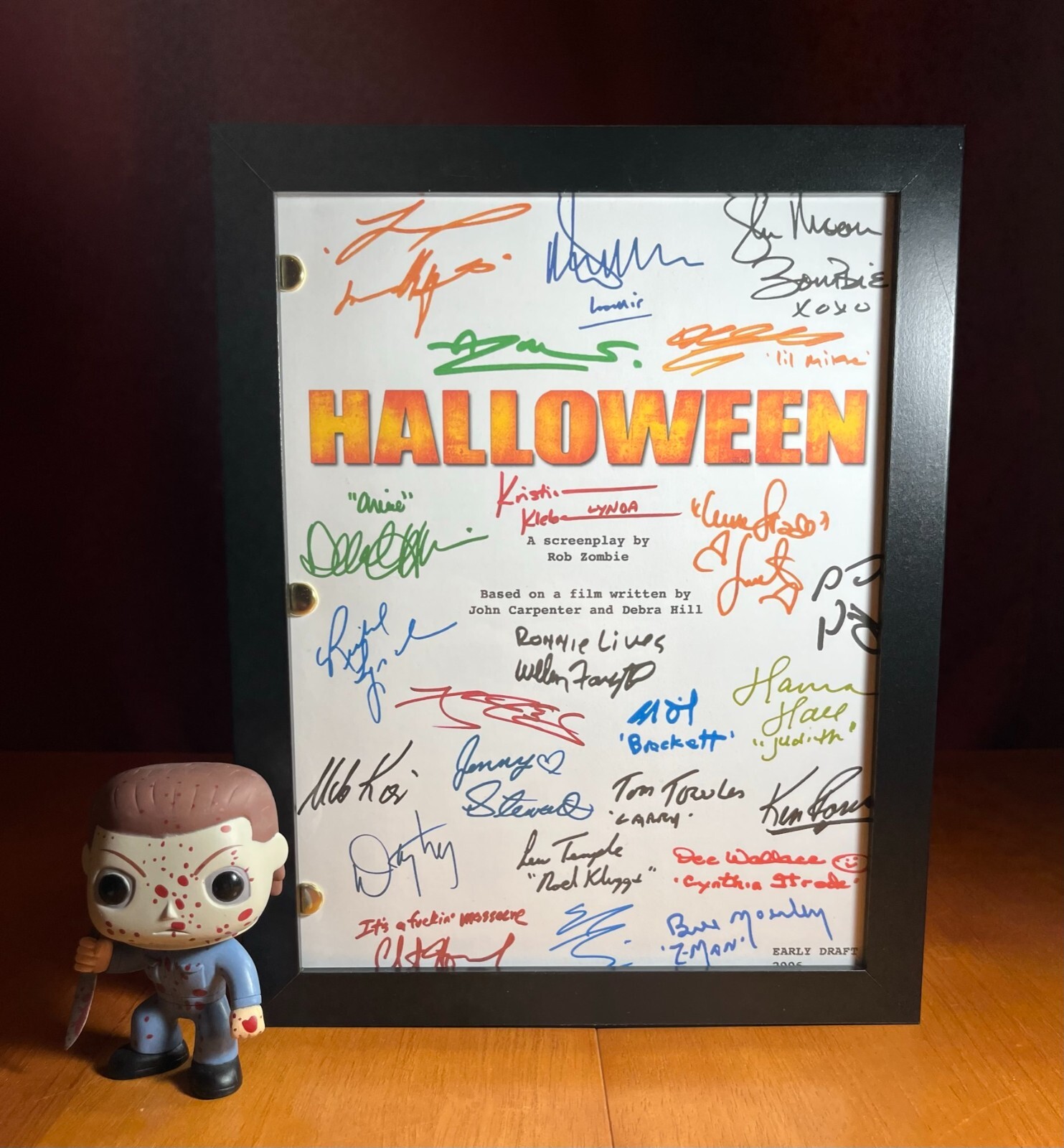 Halloween 2007 Script Signed- Autograph Reprints- Rob Zombie’s Halloween
