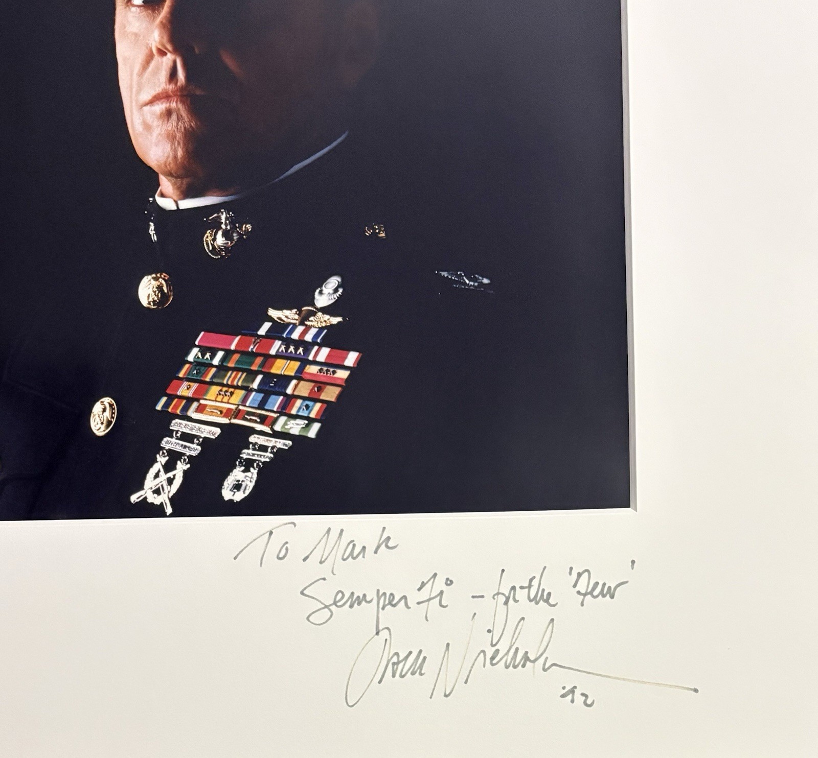 JACK NICHOLSON +MICHELE SINGER-REINER A FEW GOOD MEN SIGNED AUTO DISPLAY PSA/DNA