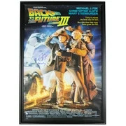 Michael J. Fox Signed Framed Back To The Future 3 32×46 Movie Poster Insc BAS