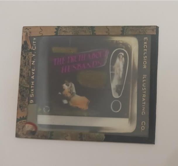 MAGIC LANTERN GLASS SLIDE 1920 SILENT MOVIE THE TRUTH ABOUT HUSBANDS ANNA LEHR