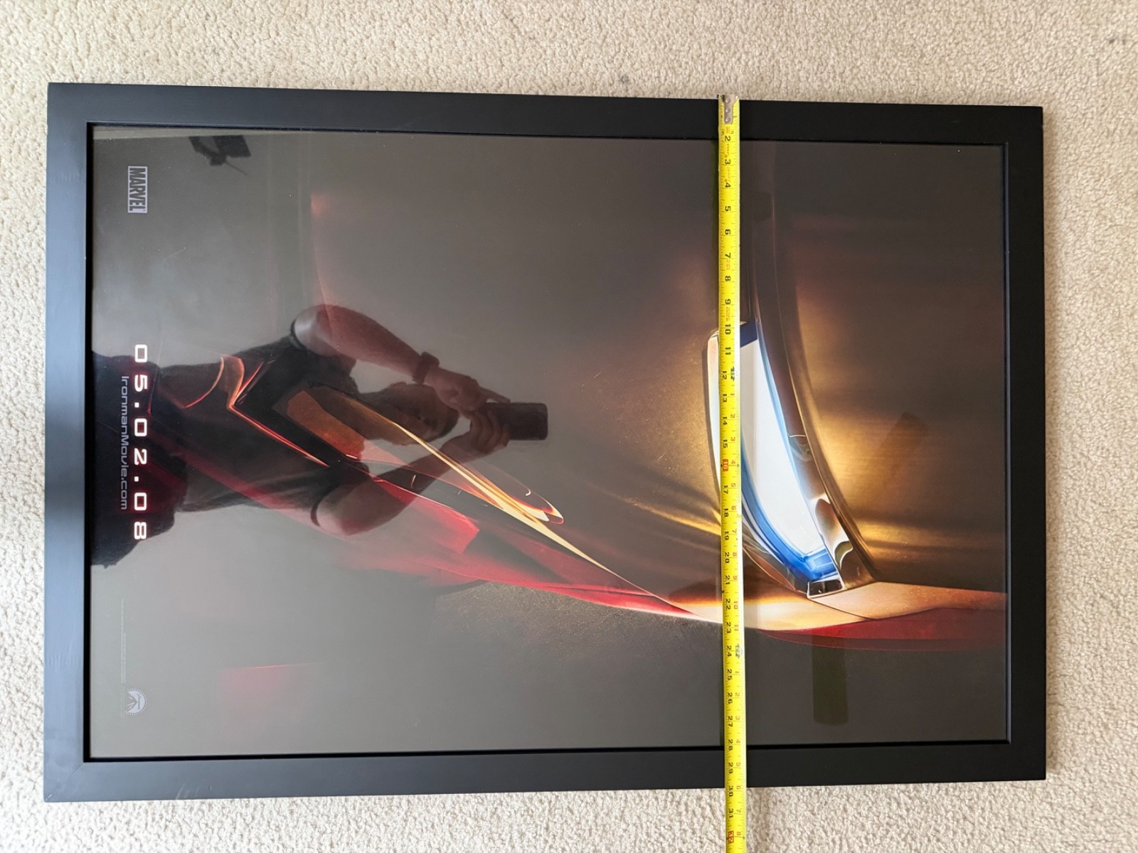 Iron Man (2008) Original Double-Sided Framed 30×43 – Theatrical Movie Poster –