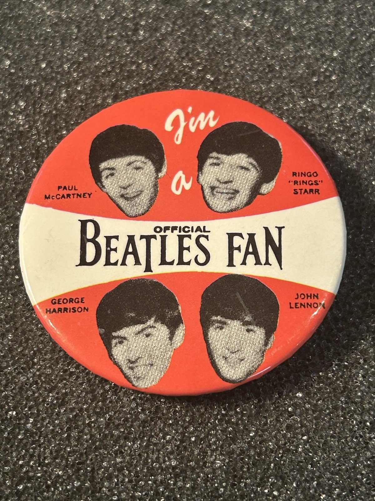 Vintage 1970s Official I’m A Beatles Fan 2 1/8” Pinback Button