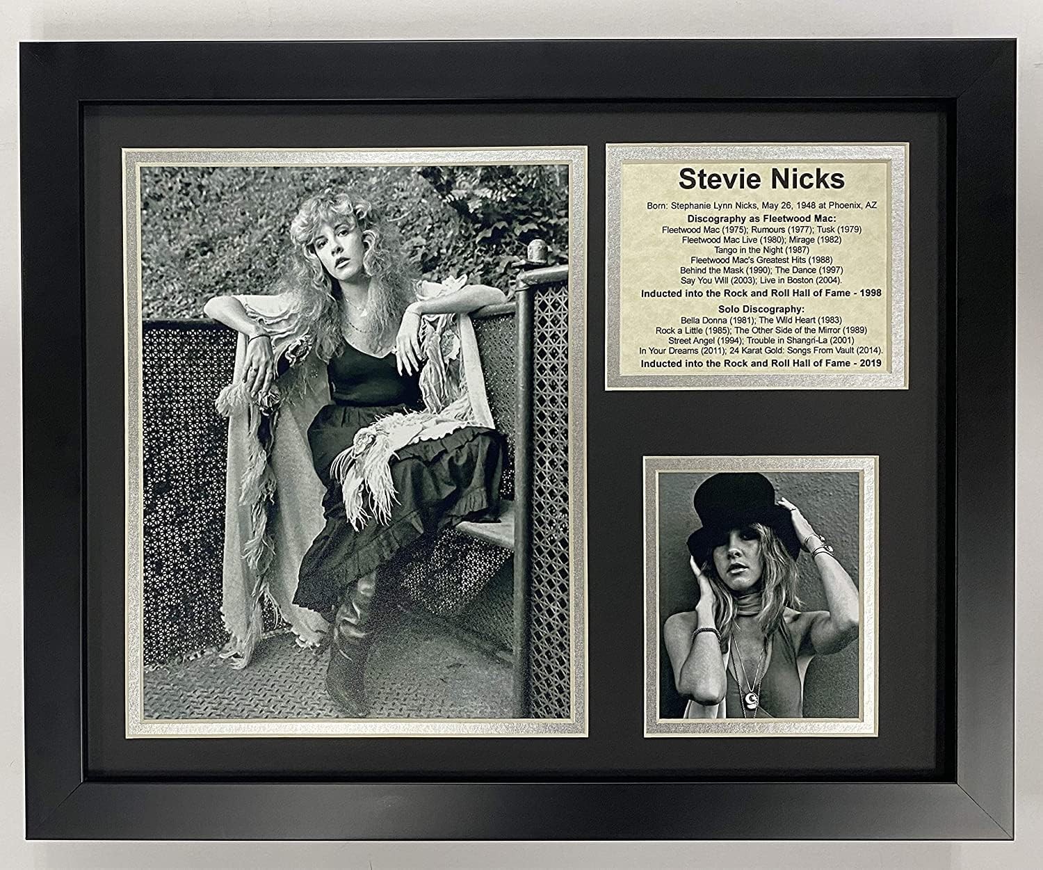Stevie Nicks- Fleetwood Mac- Black and White Portraits | Framed Photo Collage Wa