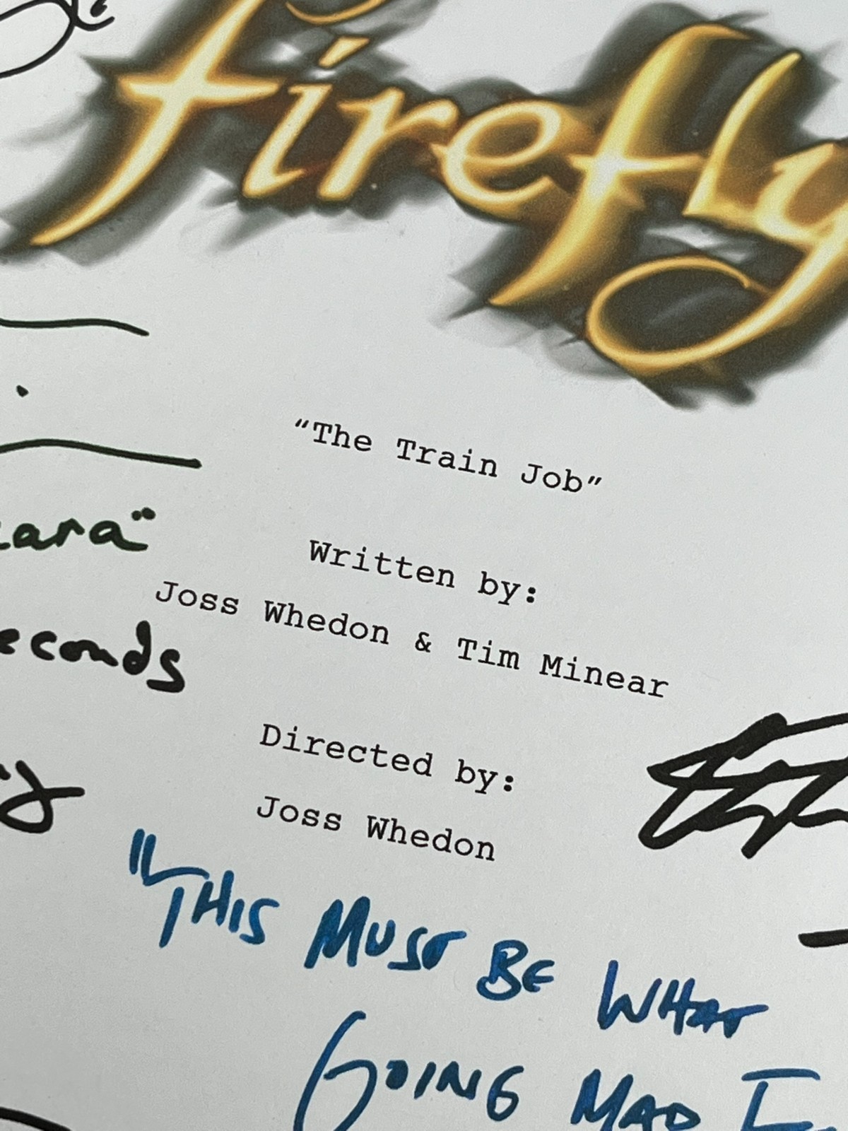Firefly & Serenity Script Bundle Signed- Autograph Reprints- 3 Scripts