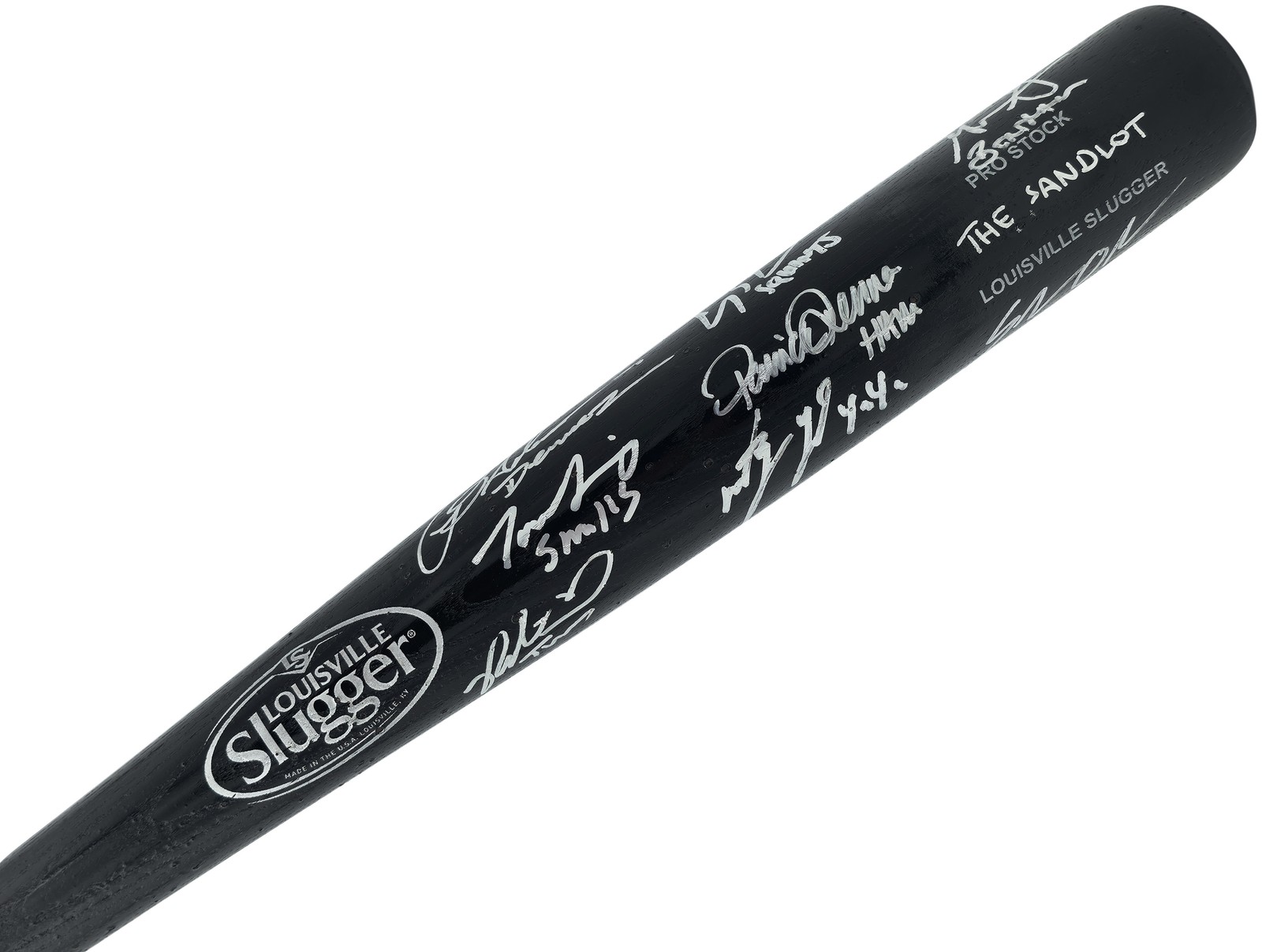 The Sandlot Movie Cast Auto Black L Slugger Baseball Bat 8 Sigs Beckett Witness