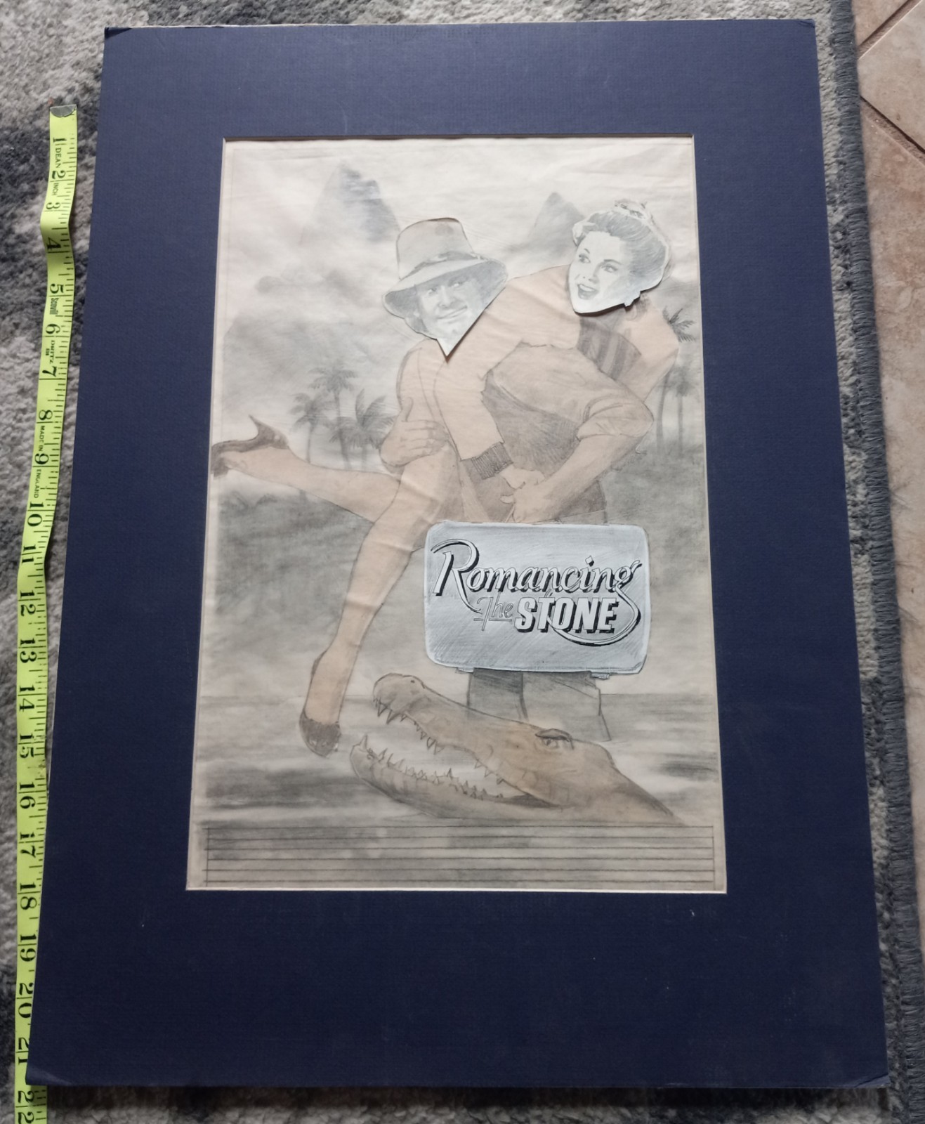 Romancing The Stone Mike Salisbury Original Art Sketch! Preliminary Poster