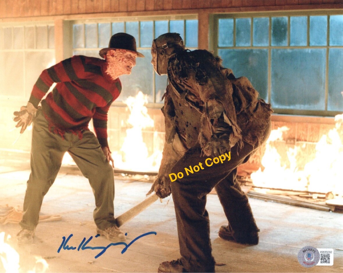 KEN KIRZINGER signed 8×10 Photo Friday the 13th Freddy vs Jason Voorhees Beckett