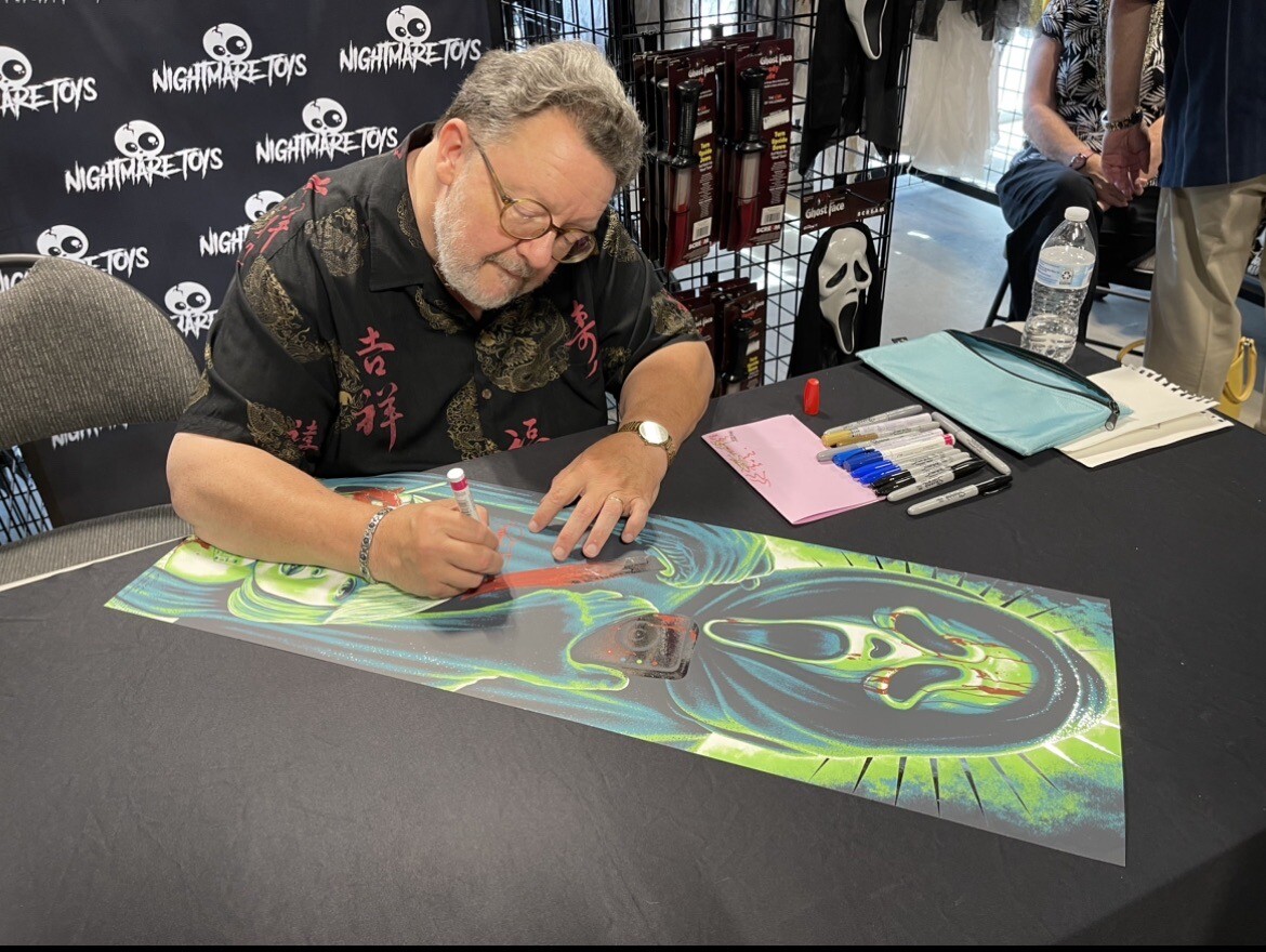 Ghostface Print: Stab Green Variant Signed By Roger L. Jackson