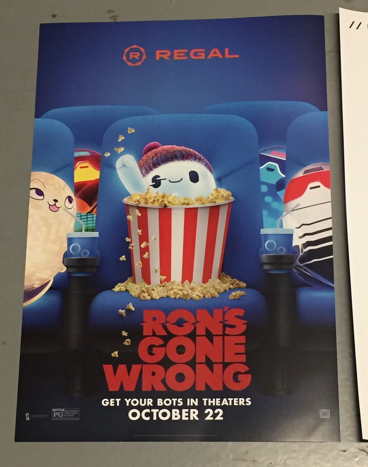 2021 Ron’s Gone Wrong Movie Lobby Promo Poster 13 x 19 inches (unused) free ship