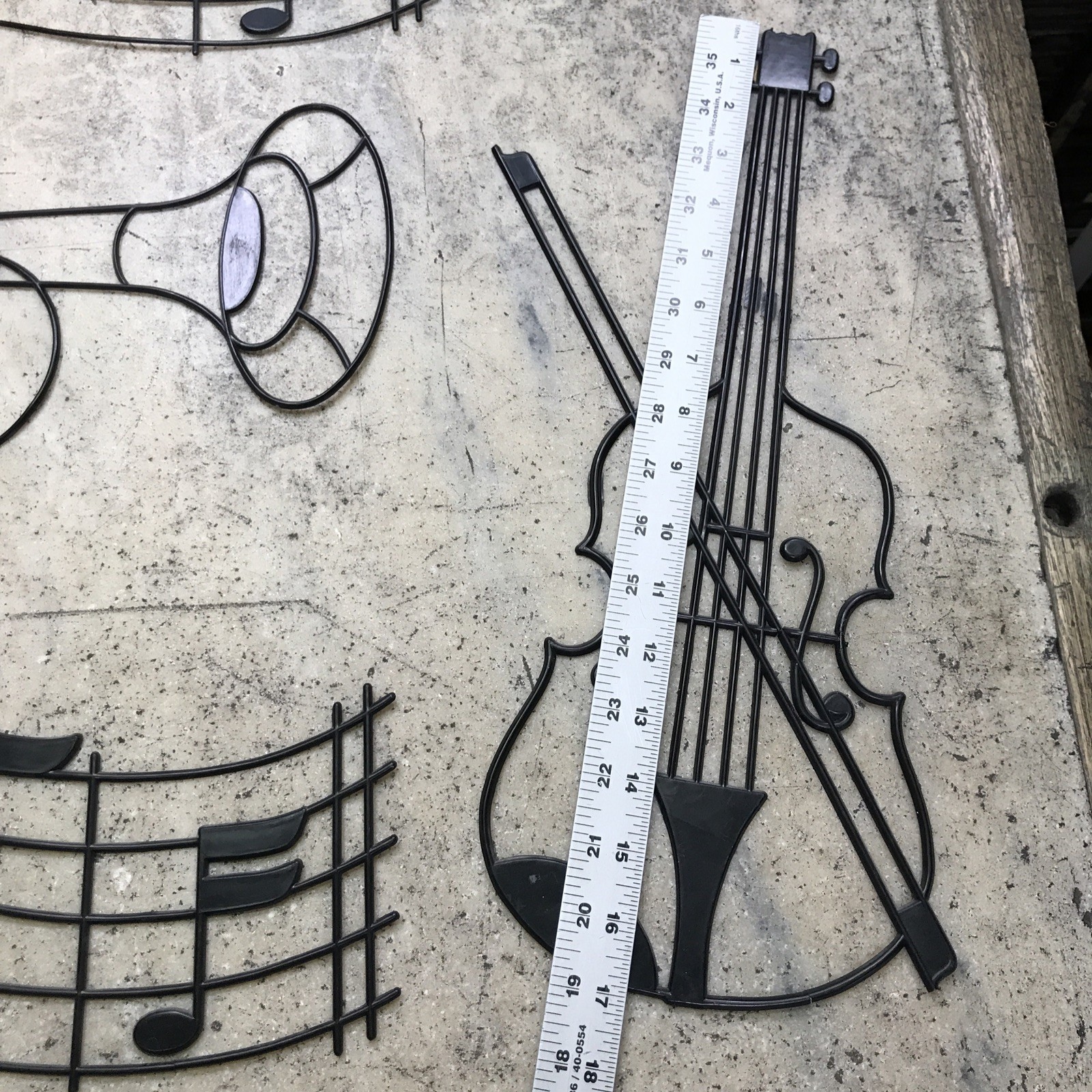 Music Notes & Instruments Plastic Decor 4 Piece Set Classroom Band Choir Read!