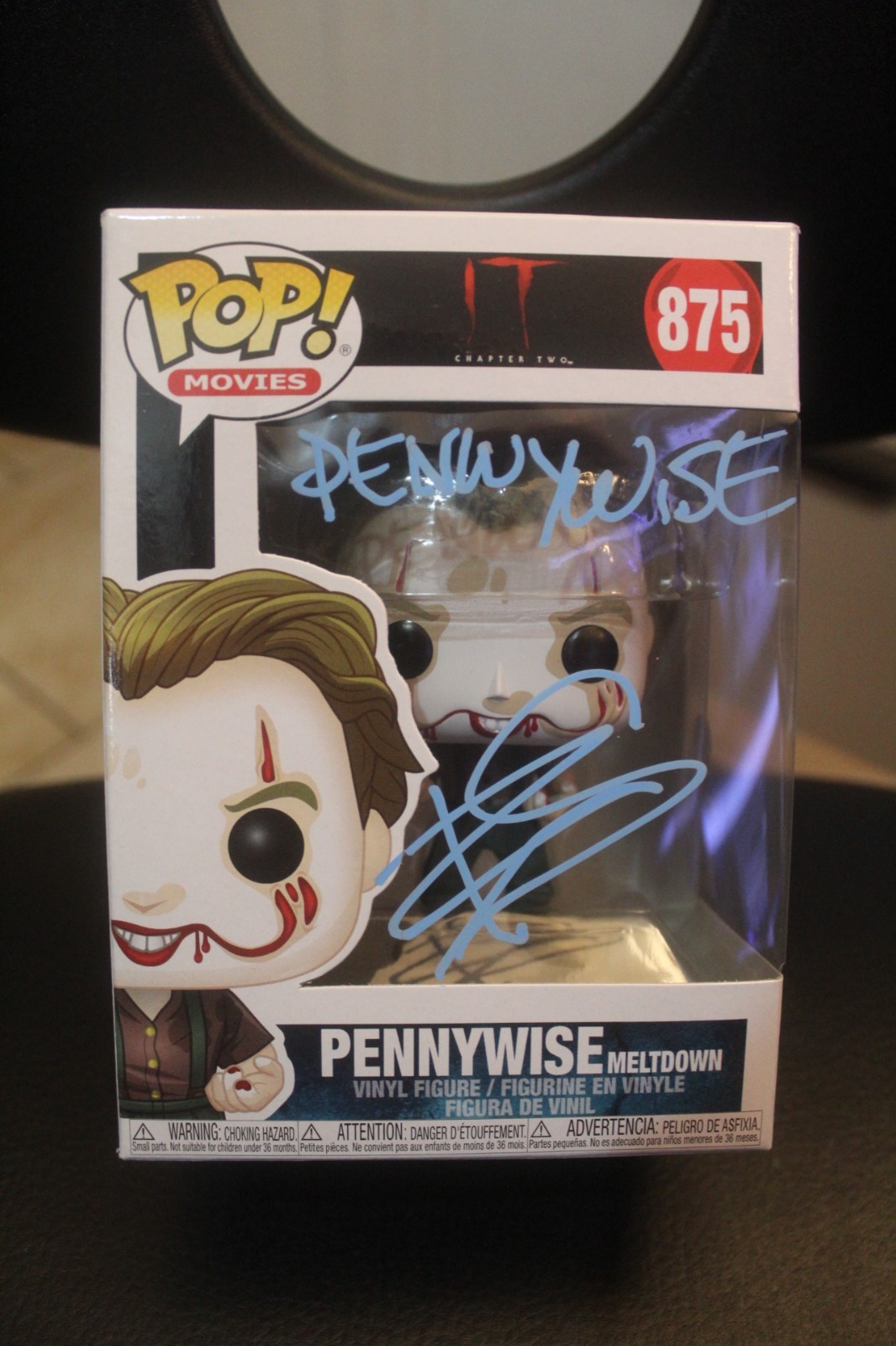 Signed Funko Pop #875 – IT – Pennywise, Bill Skarsgård + COA