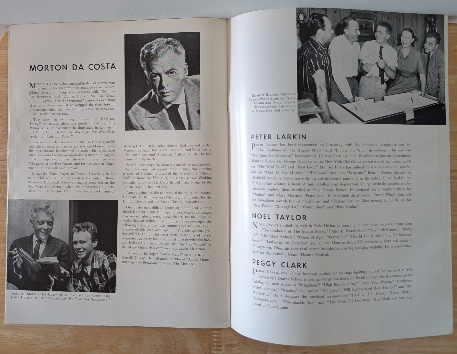 The Pajama Game program Shubert Theater Boston 1950s with the original insert
