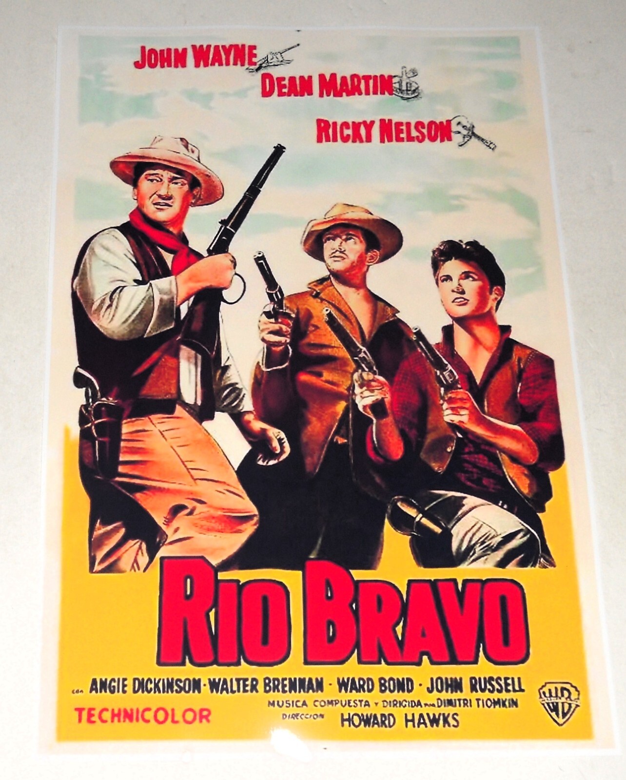 Rio Bravo 1958 John Wayne Dean Martin USA Theatrical Poster 19″x13″ Howard Hawks