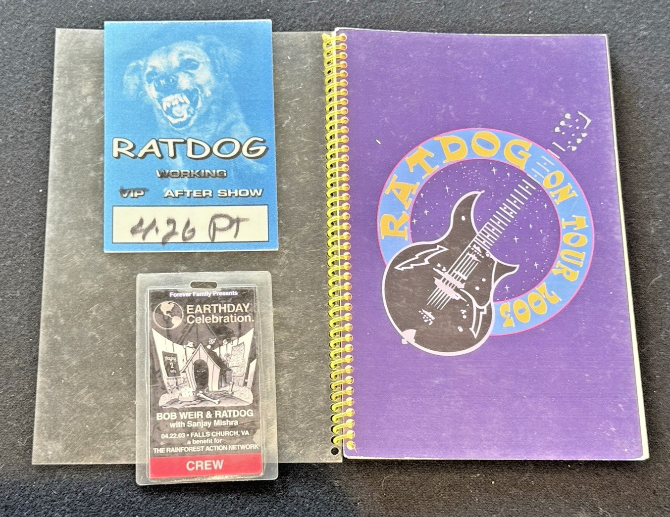 Ratdog ’03 Spring Tour Itinerary Book w/ 2 Backstage Passes Bob Weir Grateful D