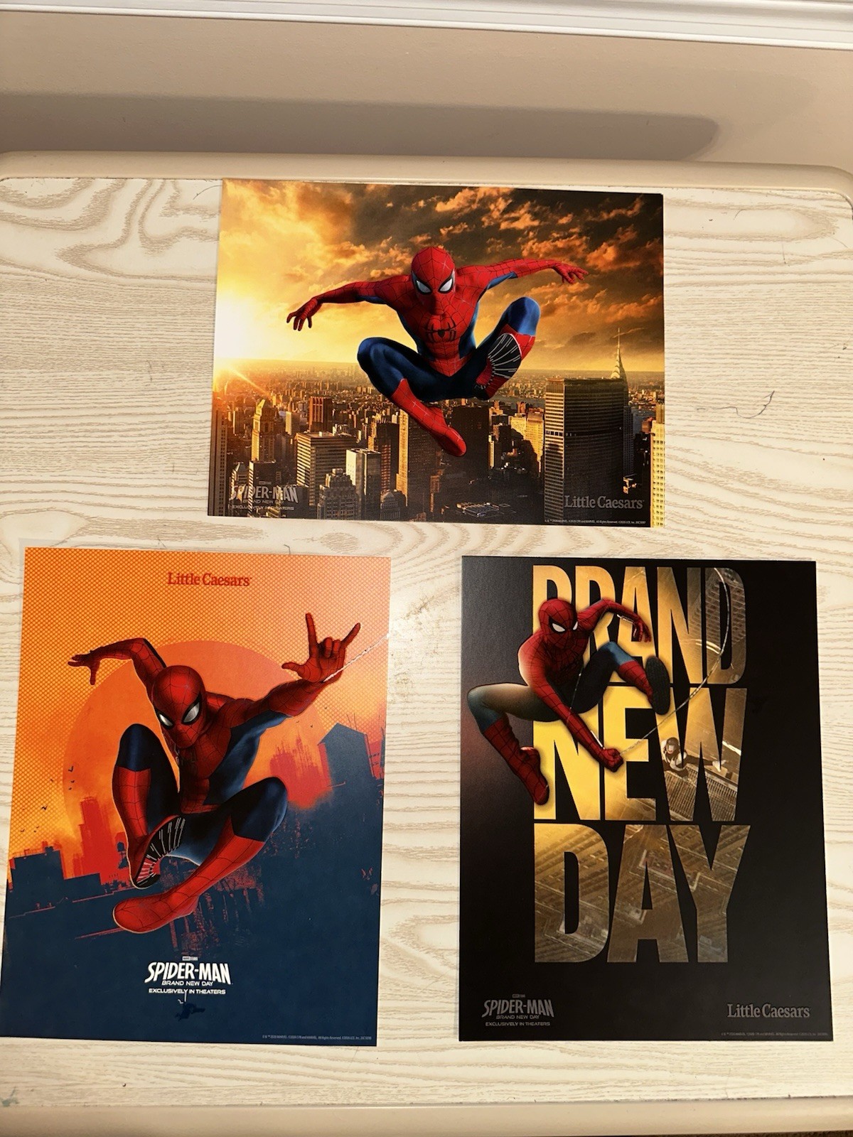 SET OF 3 Posters Spider-Man Brand New Day Little Caesars 8.5×11 Collectable