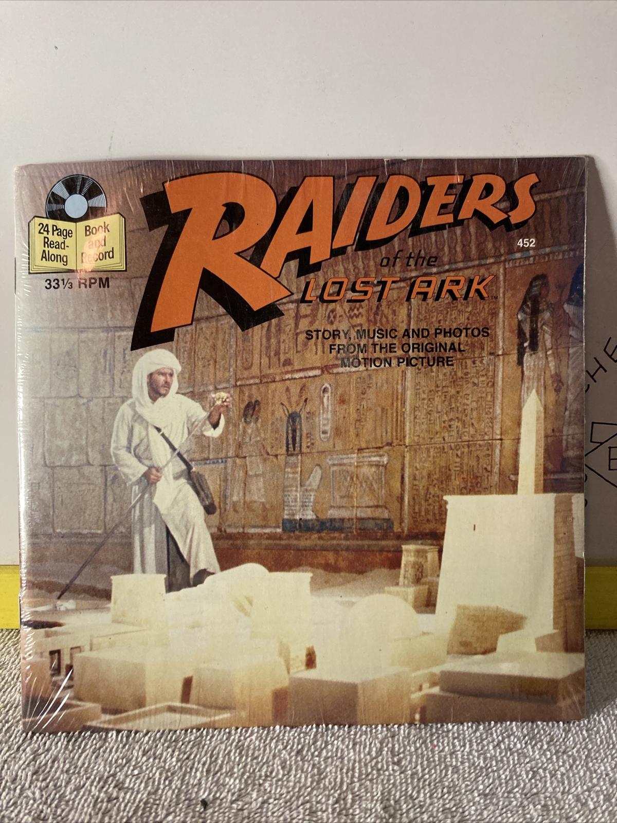 Raiders Of The Lost Ark New Read Along Adventure 1981 Paperback & 7” 33 1/3 RPM