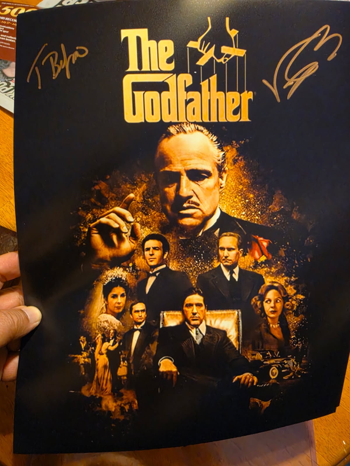 James Caan’s kids in The Godfather Virginia & Theresa Befumo Corleone sign 11×14