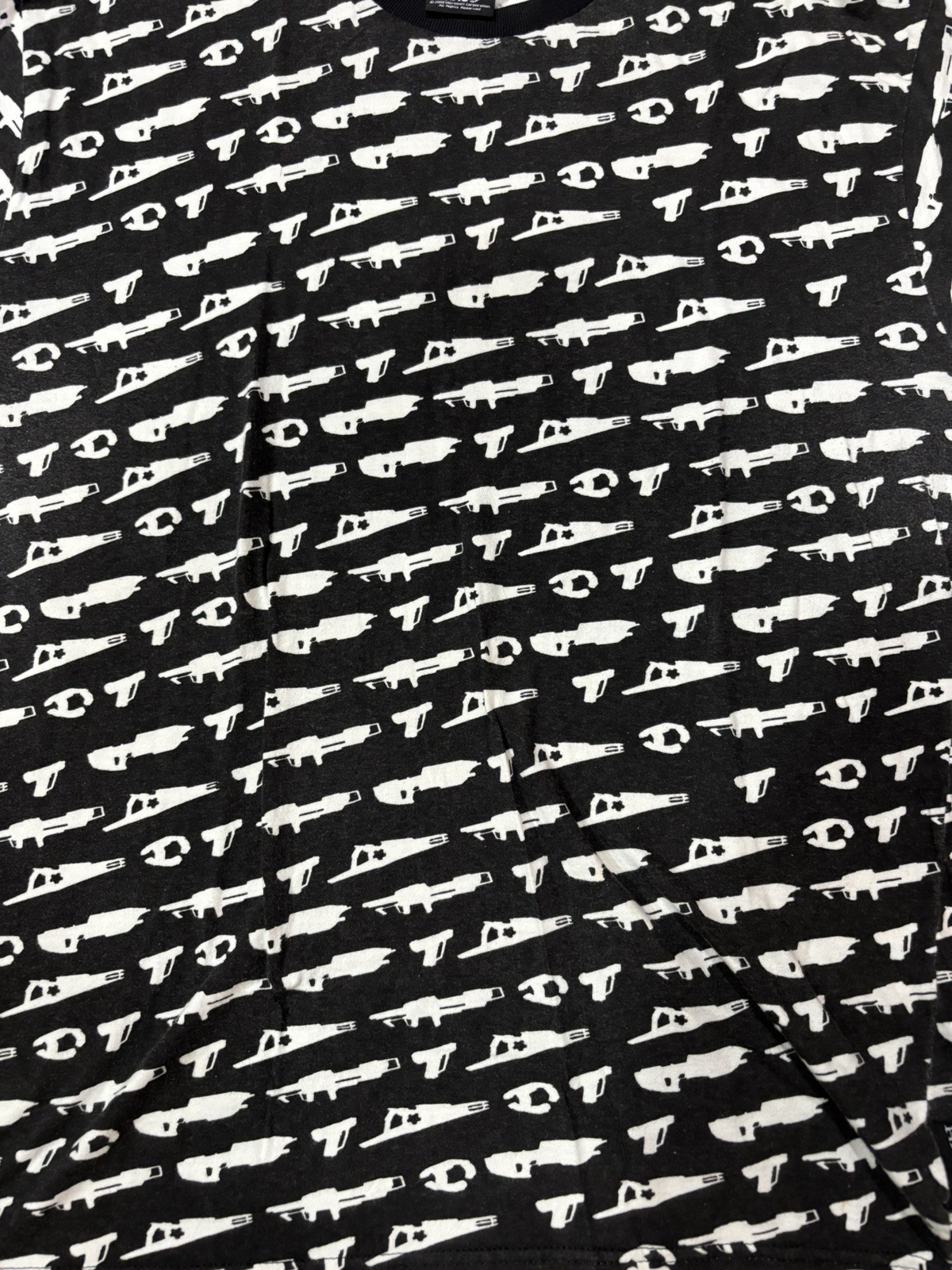 VINTAGE X-BOX 360 2009 HALO ASSAULT RIFLE SHIRT ALL OVER PRINT-MICROSOFT CORP