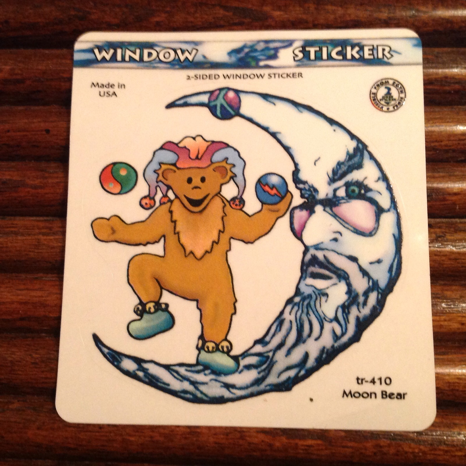 DANCING JUGGLING BEAR DEAD ERA STICKER JUGGLING PEACE BOLT YIN YANG JERRY