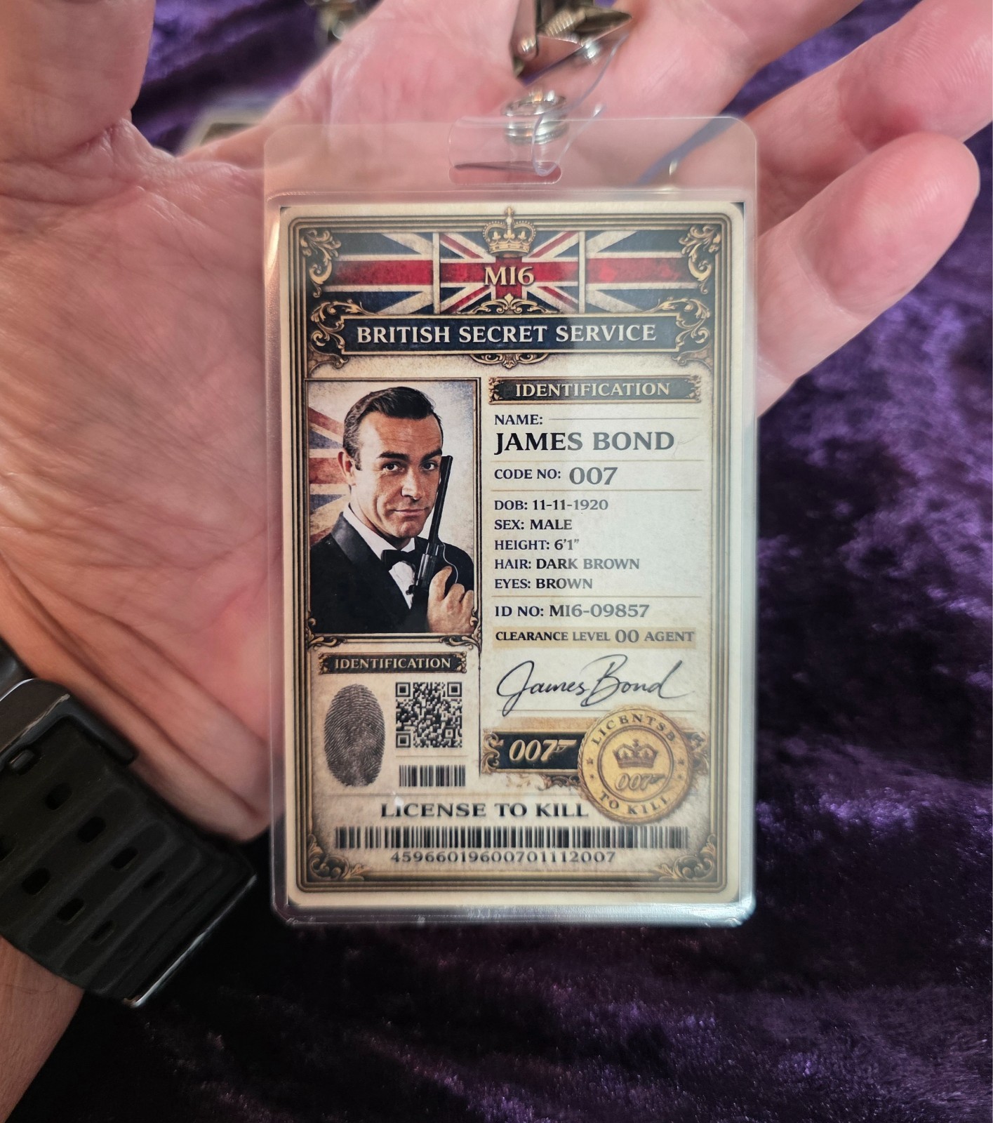 James Bond MI6 Identification Card – British Secret Service Credential – 007
