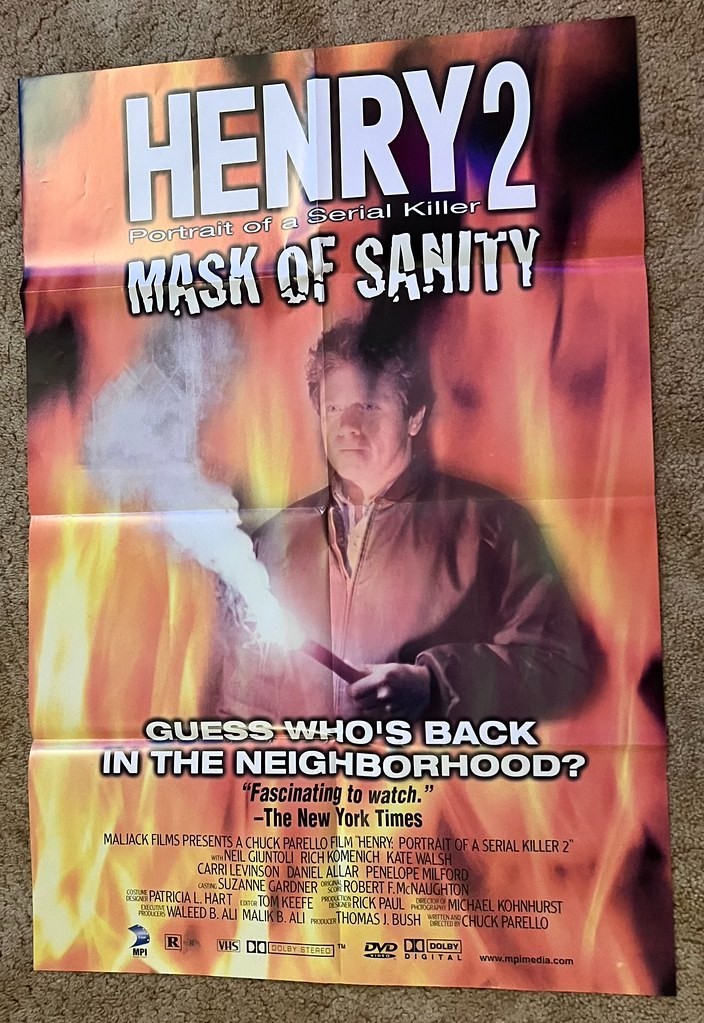Henry 2: Portrait of a Serial Killer 1996 Horror Movie Poster 24×35.5