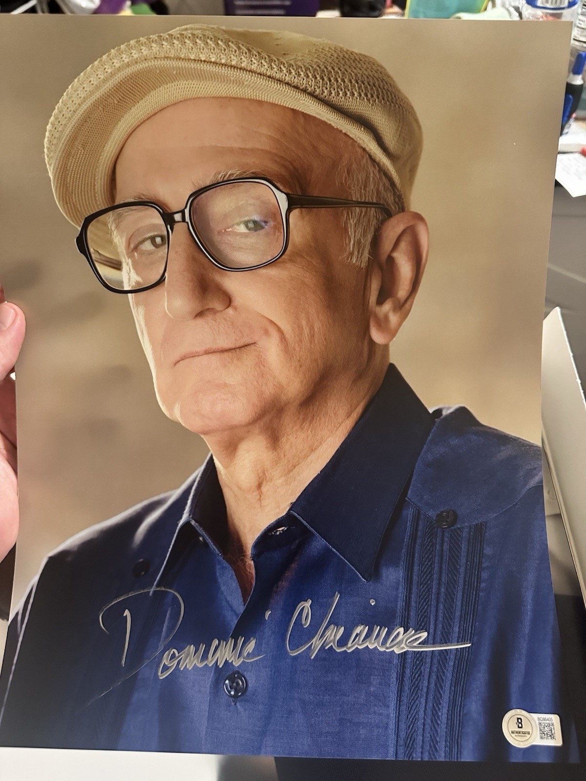 Beckett certified signed photo Dominic Chianese Sopranos Godfather Bas 11×14
