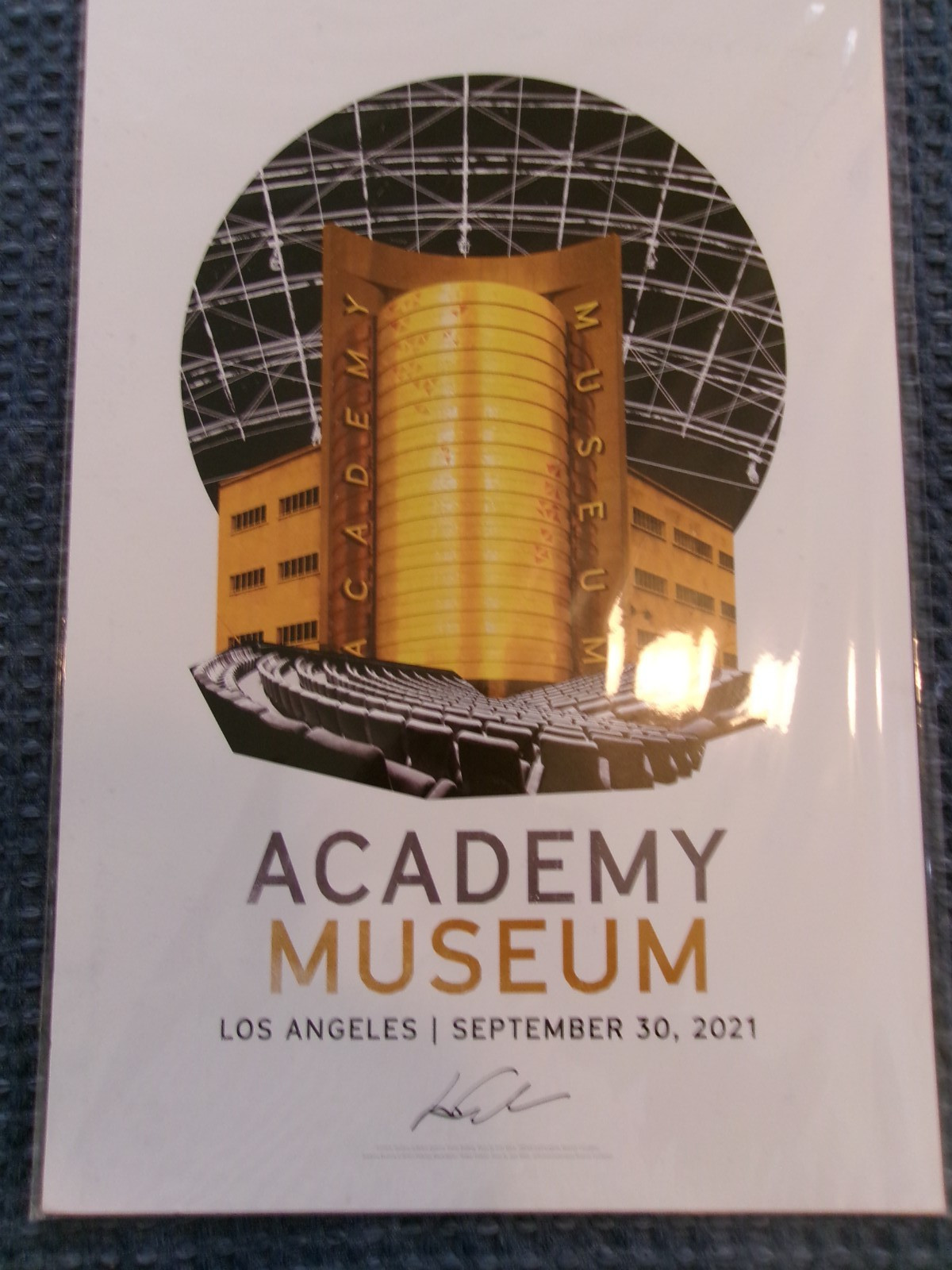 ACADEMY AWARD MUSEUM OSCARS New 12X18″ Signed Opening Day Poster Josh White