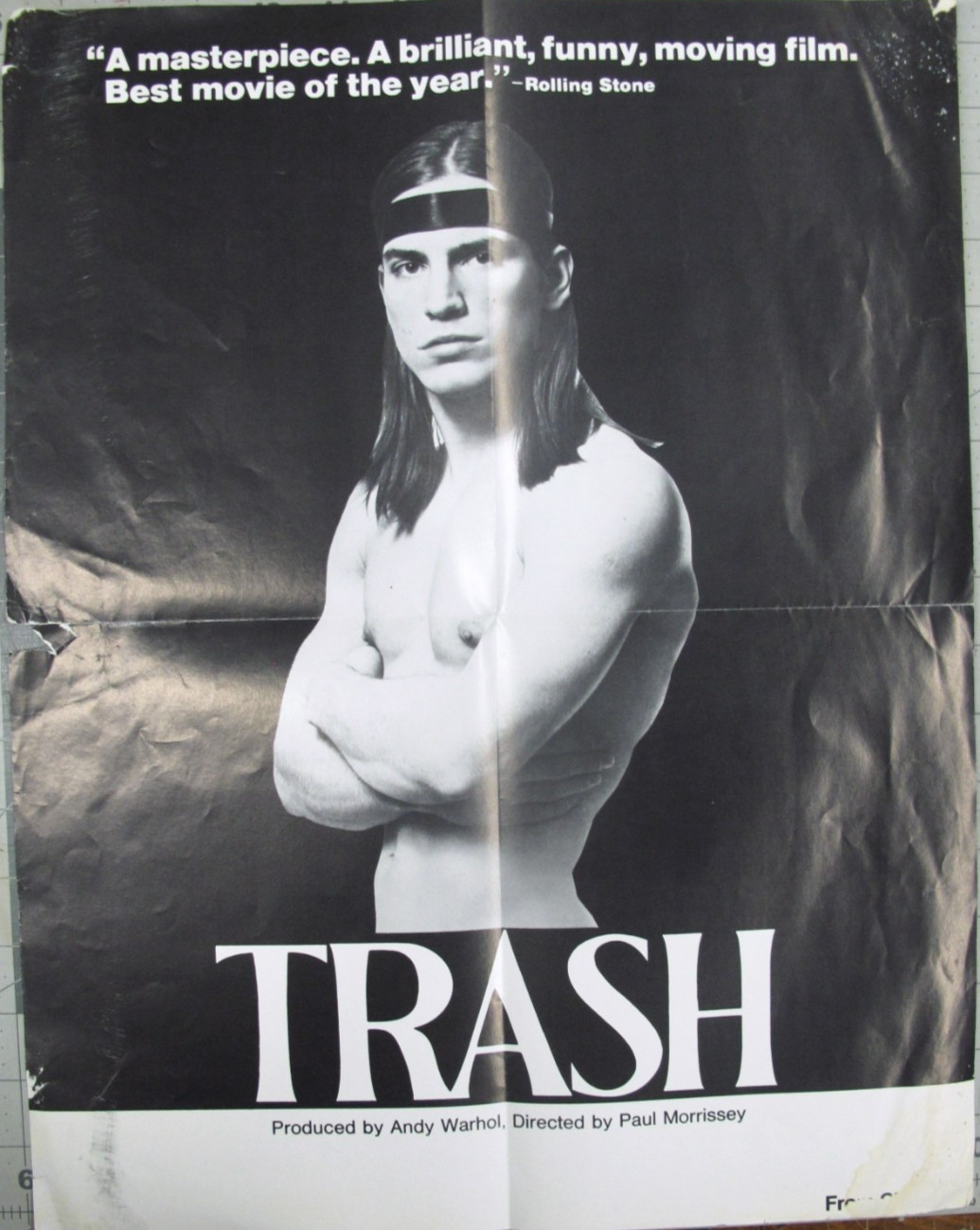 vtg 1970 art ephemera – Andy Warhol Trash Movie poster 14×18