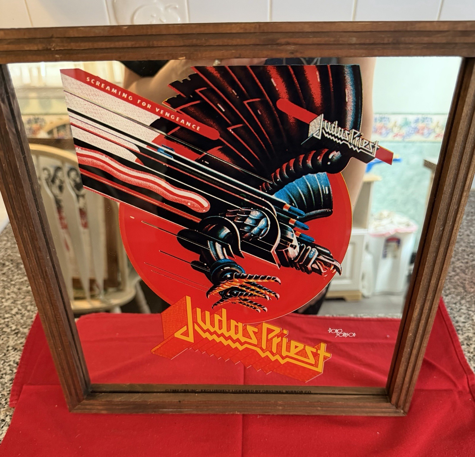 Vintage Judas Priest Screaming for Vengeance Licensed Framed Mirror/Display 1982