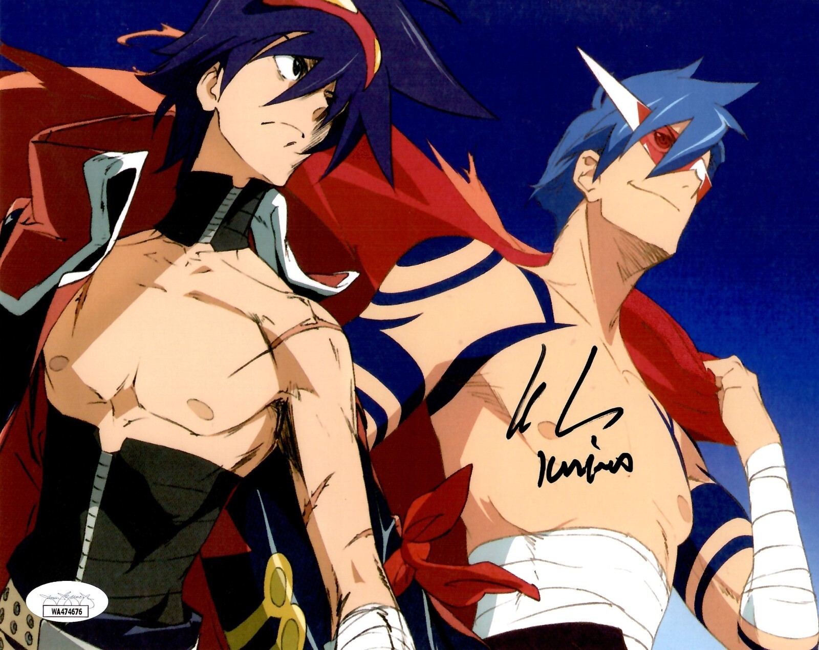 Kyle Hebert autographed signed inscribed 8×10 photo Gurren Lagann JSA COA Kamina