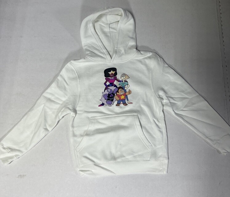 STEVEN UNIVERSE Gems White PULLOVER , YOUHT KIDS , HOODIE OFFICIAL MERCHANDISE