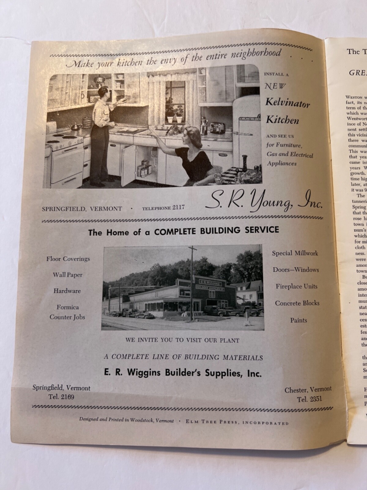Weston Playhouse 1953 Program “Room Service” Weston Vermont