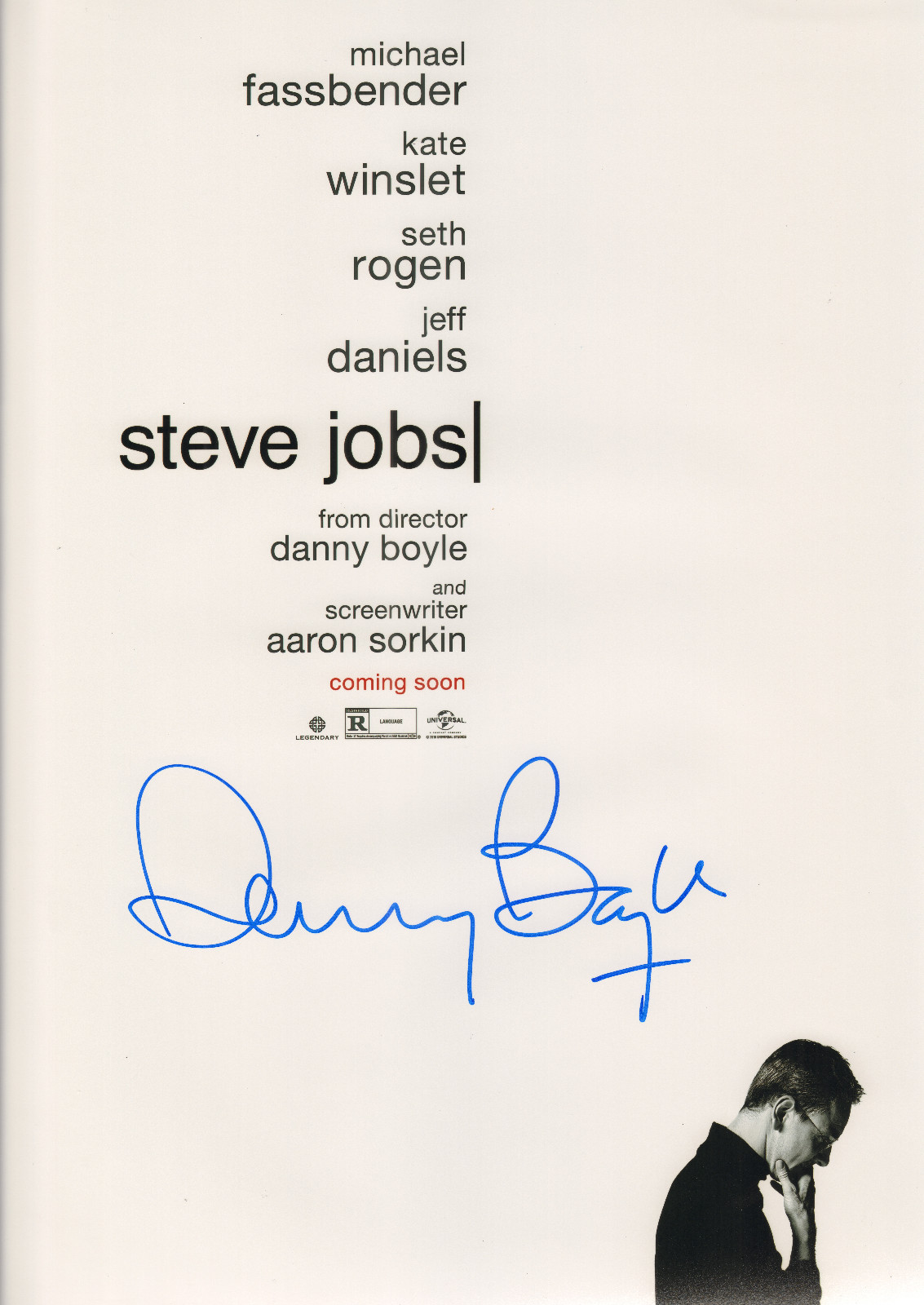 Danny Boyle Signed 12×18 Poster Photo w/COA Authentic Steve Jobs