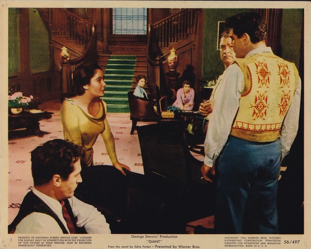 ELIZABETH LIZ TAYLOR ROCK HUDSON Original Vintage GIANT Warner Bros. Color PHOTO