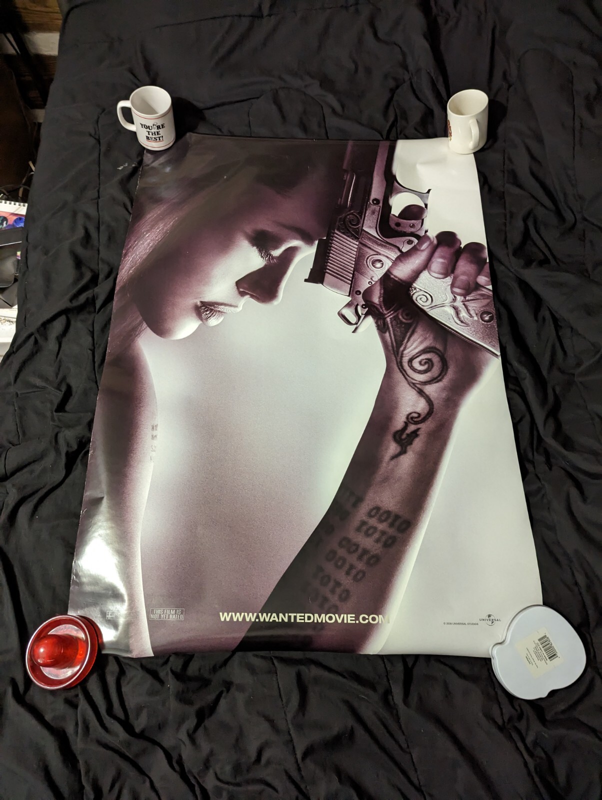 Wanted Movie Theater Poster Teaser Double Sided 27” X 40” Angelina Jolie 2008