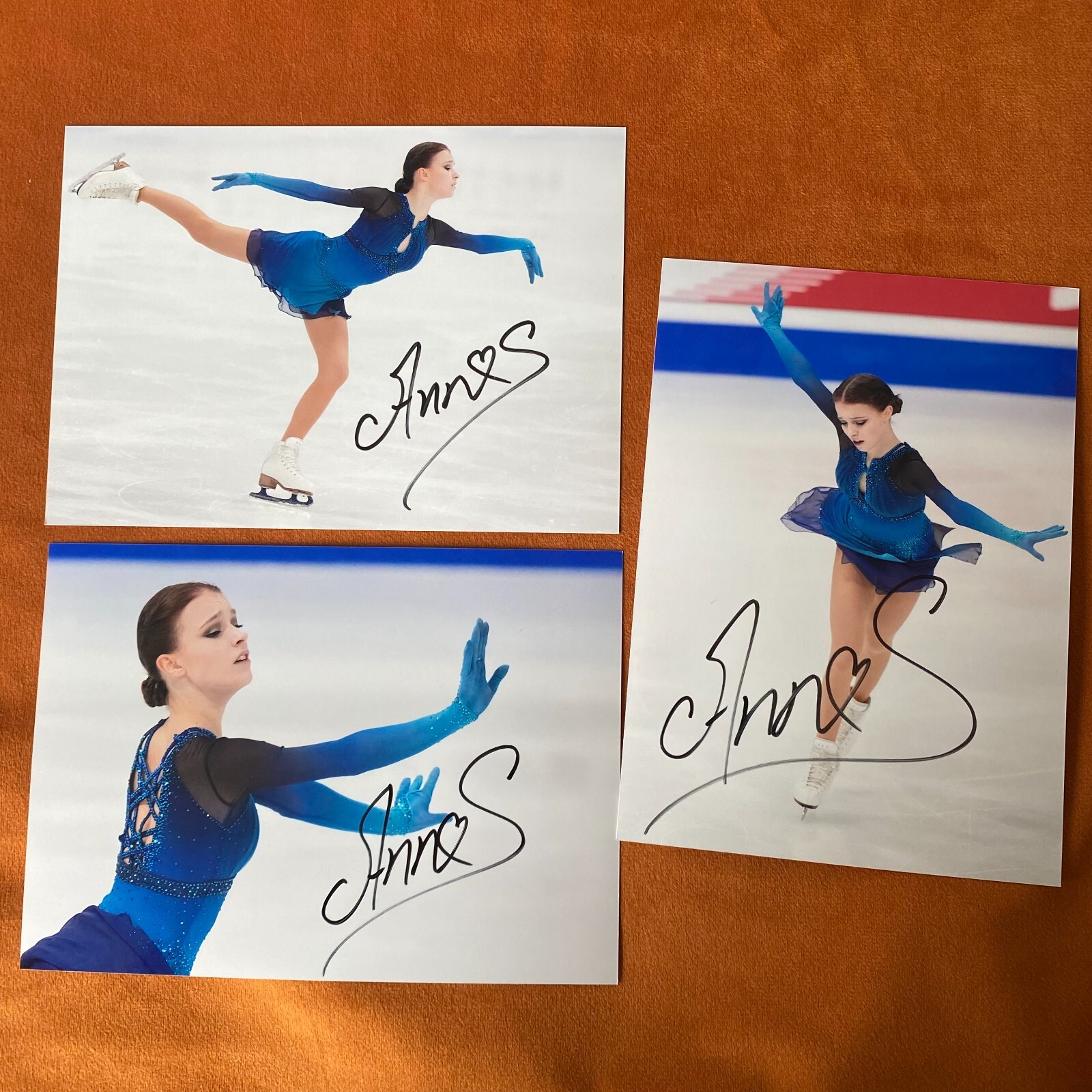 Anna Shcherbakova Ania Autographed Signed Photo Autographs figure skating 2024Q