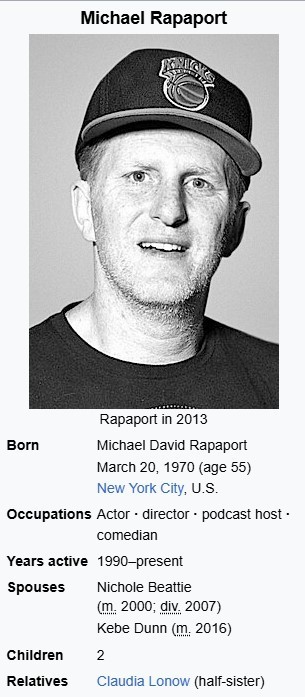MICHAEL RAPAPORT (Actor, Comedian & Podcaster) Signed 8×10 Photo (Autograph COA)