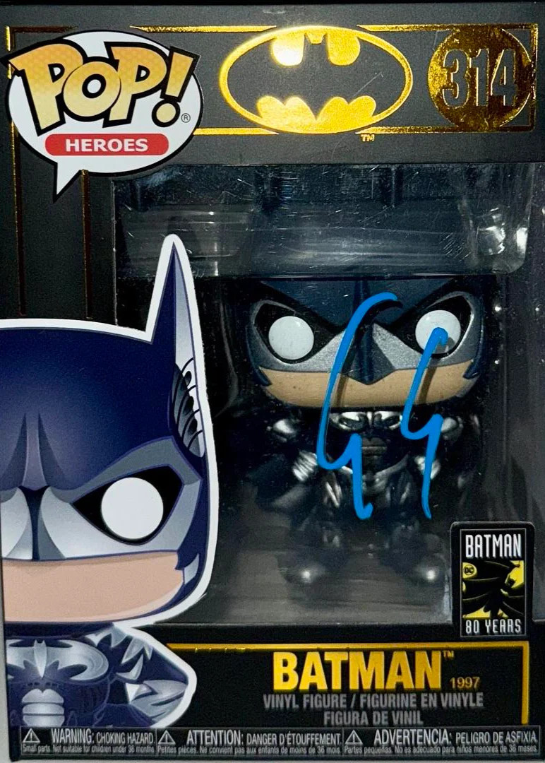 George Clooney Signed Funko Pop #314 Batman (Blue Ink) – Fanatics Beckett COA #4