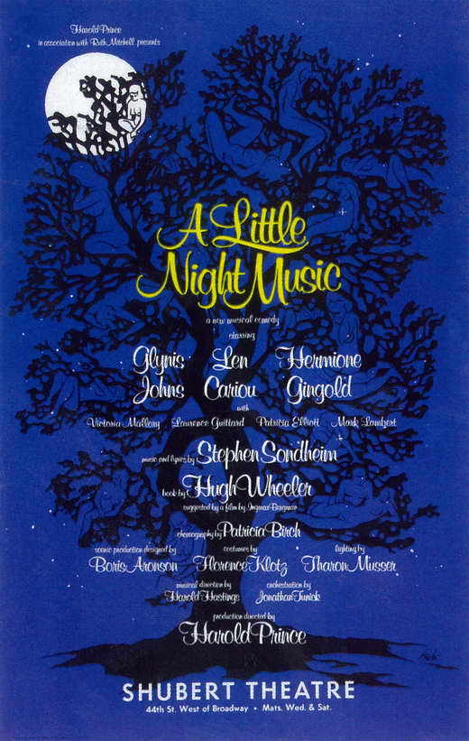 LITTLE NIGHT MUSIC, A (BROADWAY) Movie POSTER 11×17 Glynis Johns Len Cariou