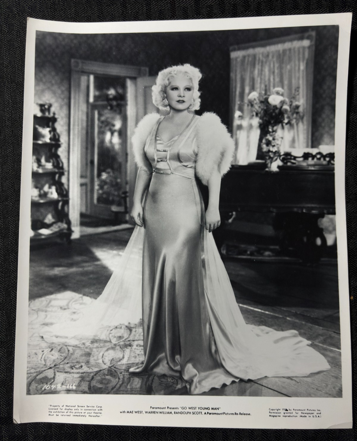 1936 GO WEST YOUNG MAN 8×10″ Movie Promo Still FN 6.0 Mae West & Randolph Scott