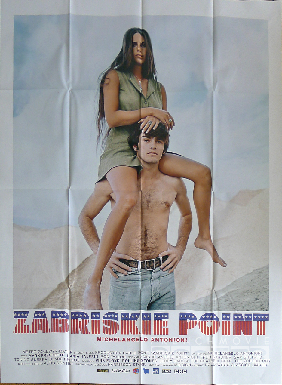 ZABRISKIE POINT – ANTONIONI / FRECHETTE – REISSUE LARGE FRENCH MOVIE POSTER