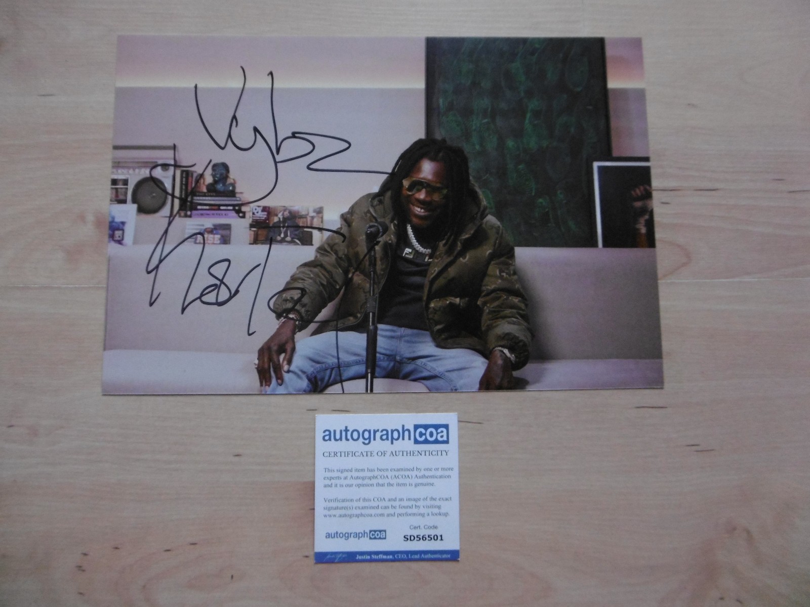 Vybz Kartel Dancehall signed 8×12 inch photo autograph ACOA