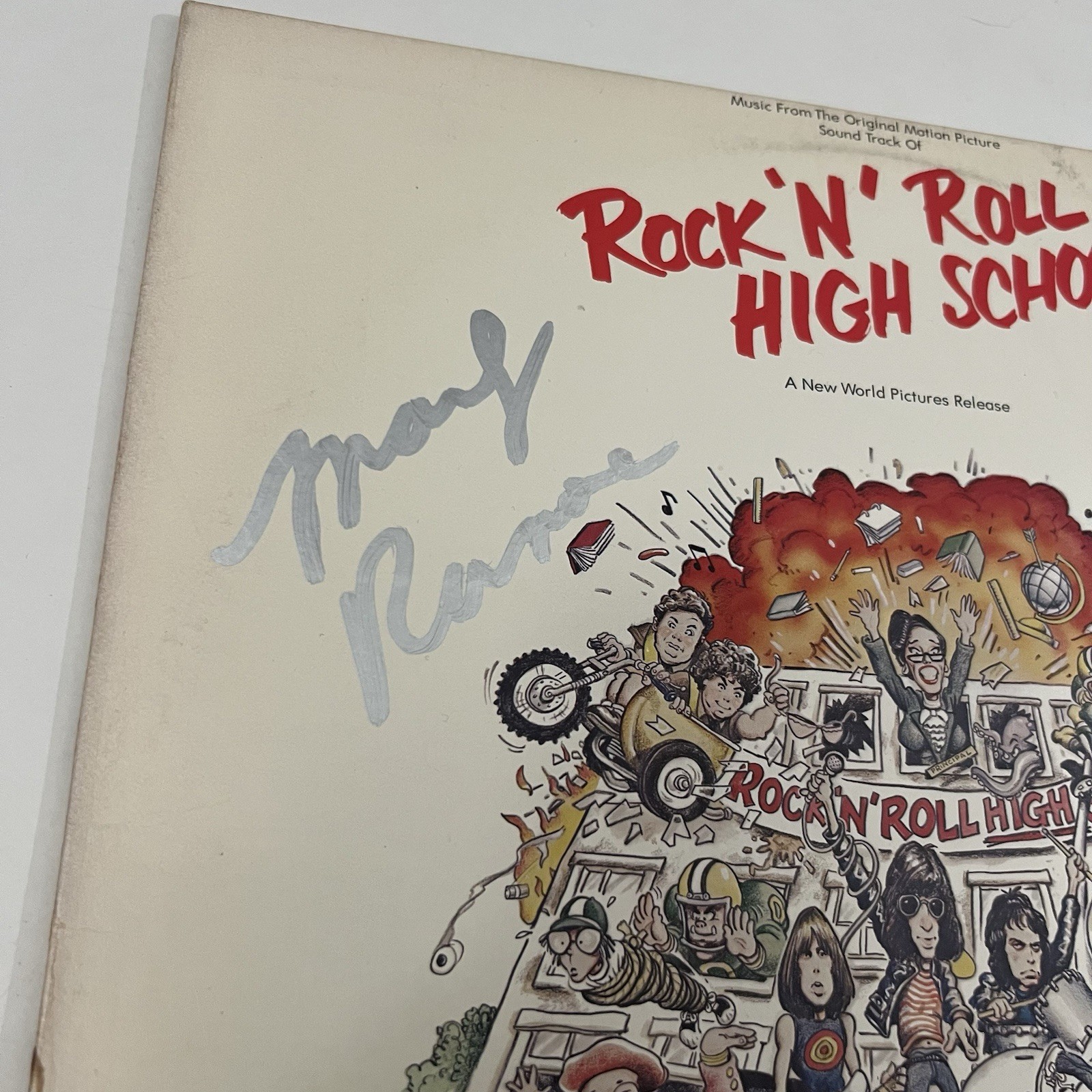 MARKY RAMONE SIGNED ROCK N ROLL HIGH SCHOOL VINYL RECORD THE RAMONES JSA COA