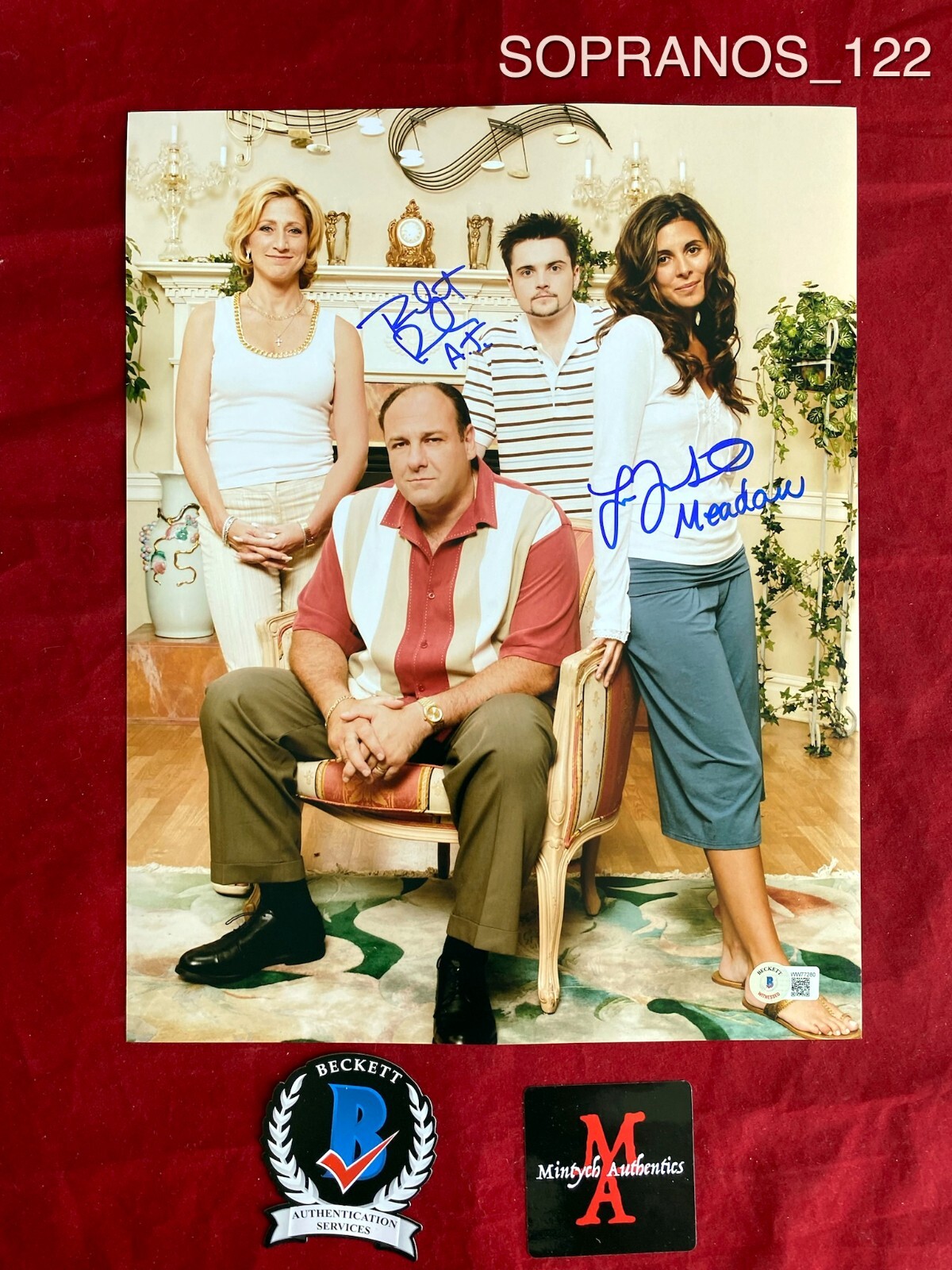 JAMIE-LYNN SIGLER & ROBERT ILER DUAL SIGNED 11×14 PHOTO! THE SOPRANOS! BECKETT!