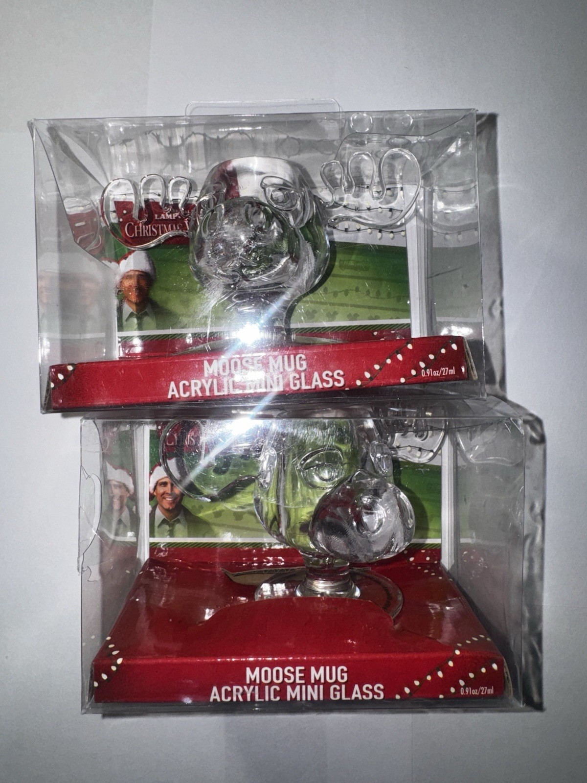 Set of 2 National Lampoon’s Christmas Vacation Acrylic Moose Mug Mini Glass