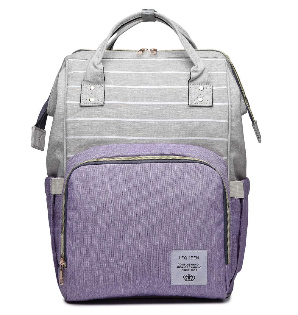 Waterproof Diaper Bag Backpack – Large Capacity, Baby Travel Essentials, Mom, Pu