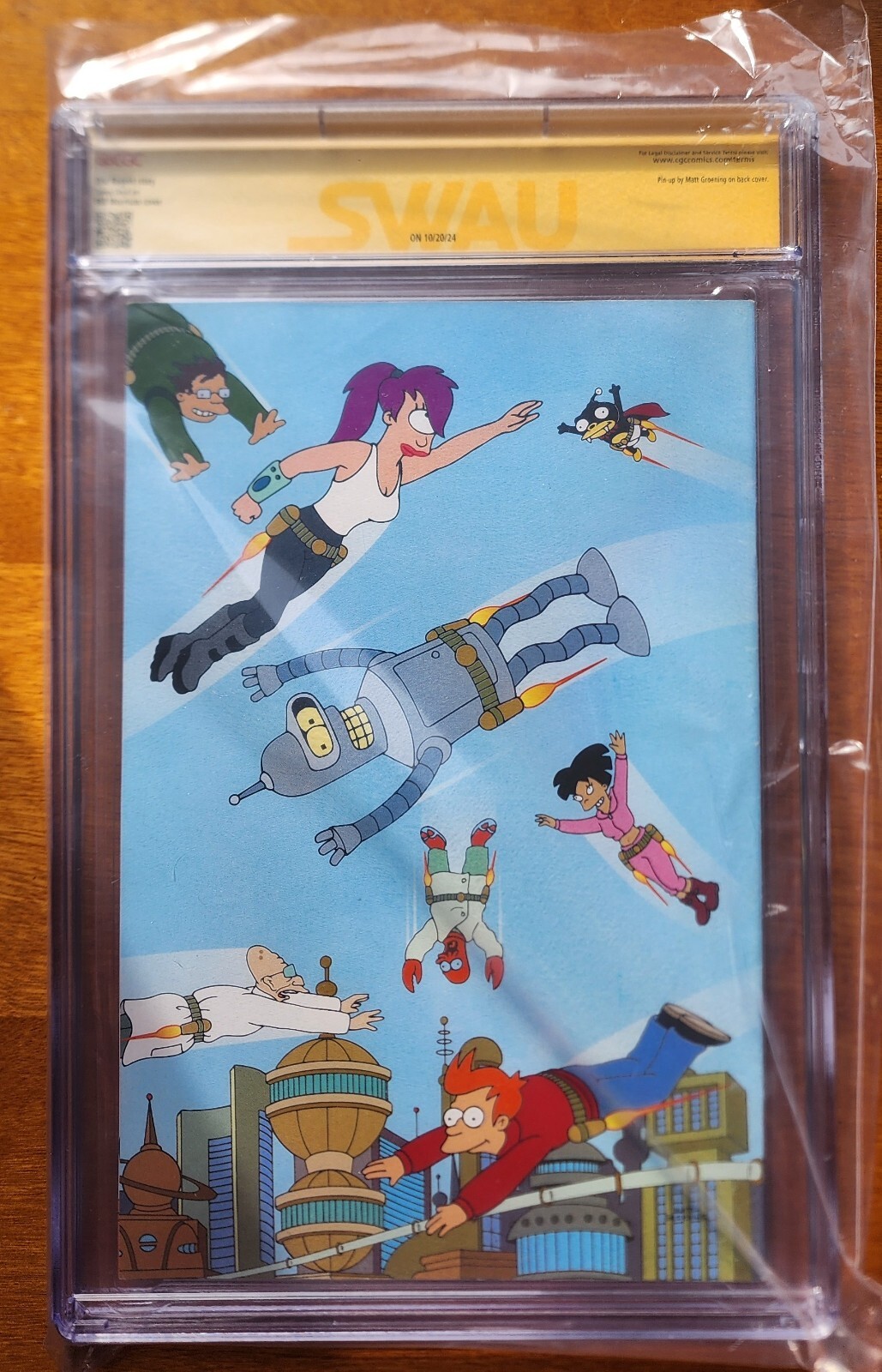Futurama #1 CGC 9.2 signed & phrase John DiMaggio, Billy West, Phil Lamarr