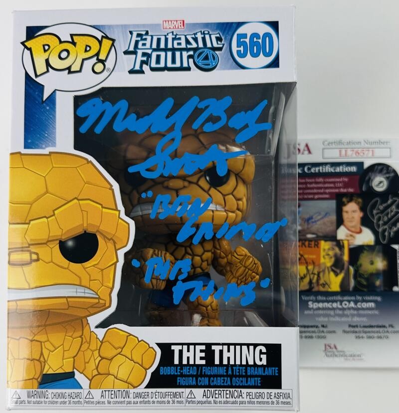 MICHAEL BAILEY SMITH SIGNED THE THING FUNKO 560 FANTASTIC FOUR AUTOGRAPH JSA 571