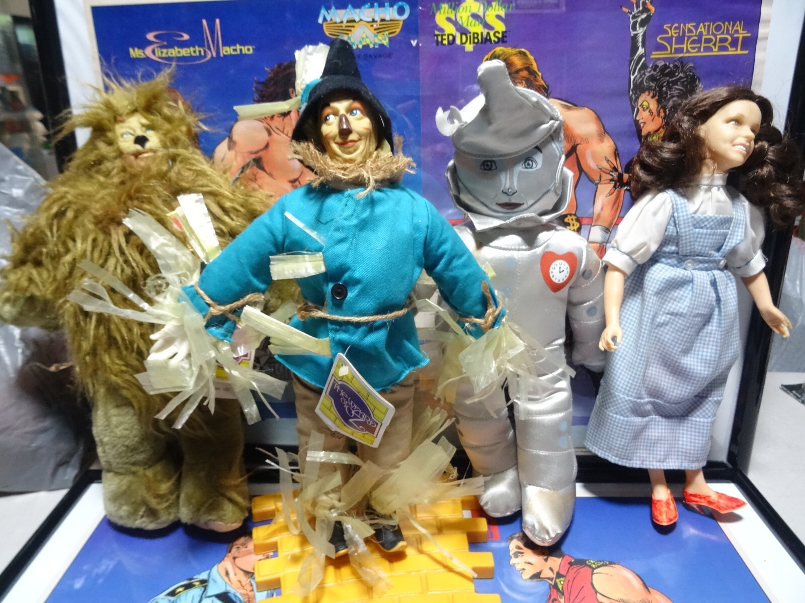 Vintage 14″ Wizard Of Oz Set of 4 Dolls Presents Hamilton Gifts MGM Turner 1987