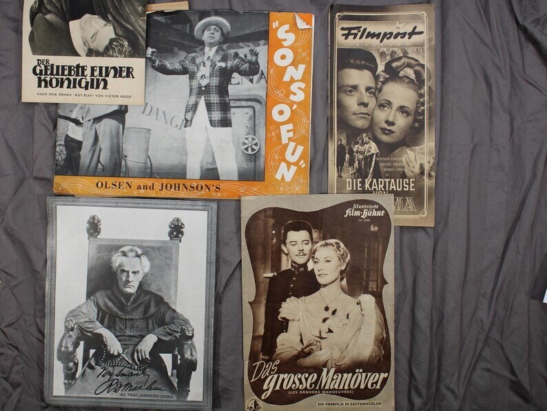 Playbills, Programs, & 1 clipping from 1940’s and 1950’s. English and German